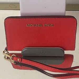 Michael Kors Red Wristlet Wallet